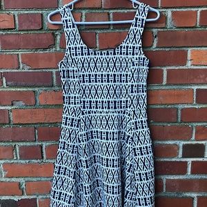 Geometric Skater Dress